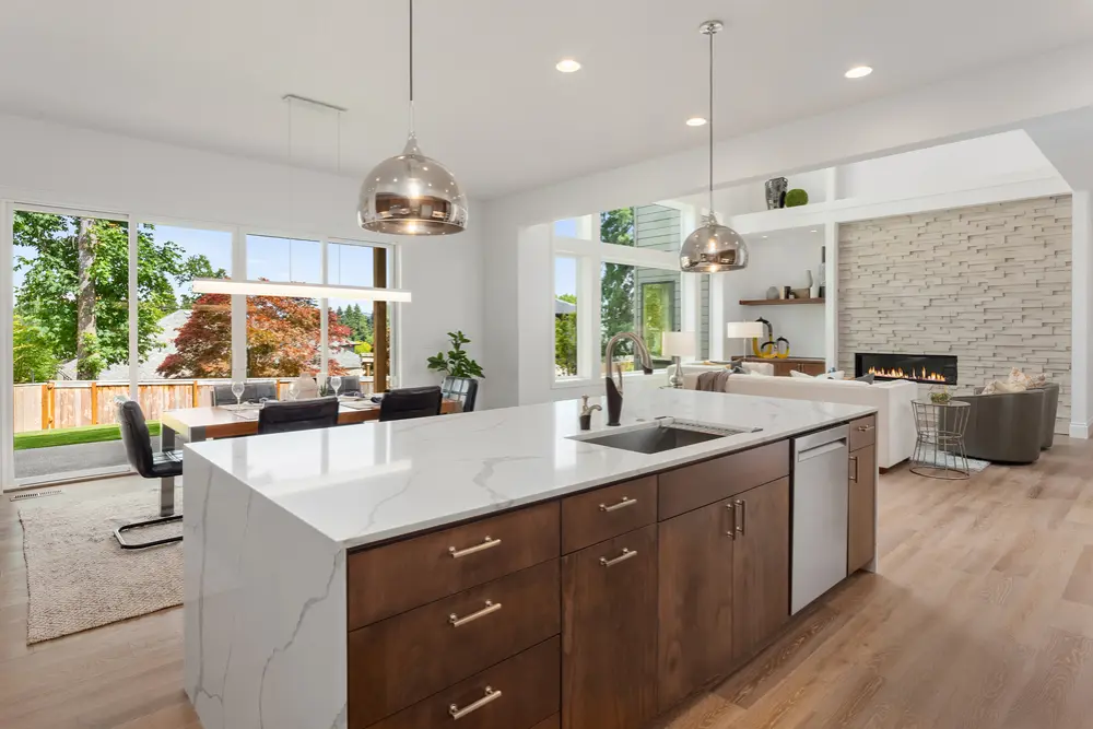 Kitchen Extension wood cabinets